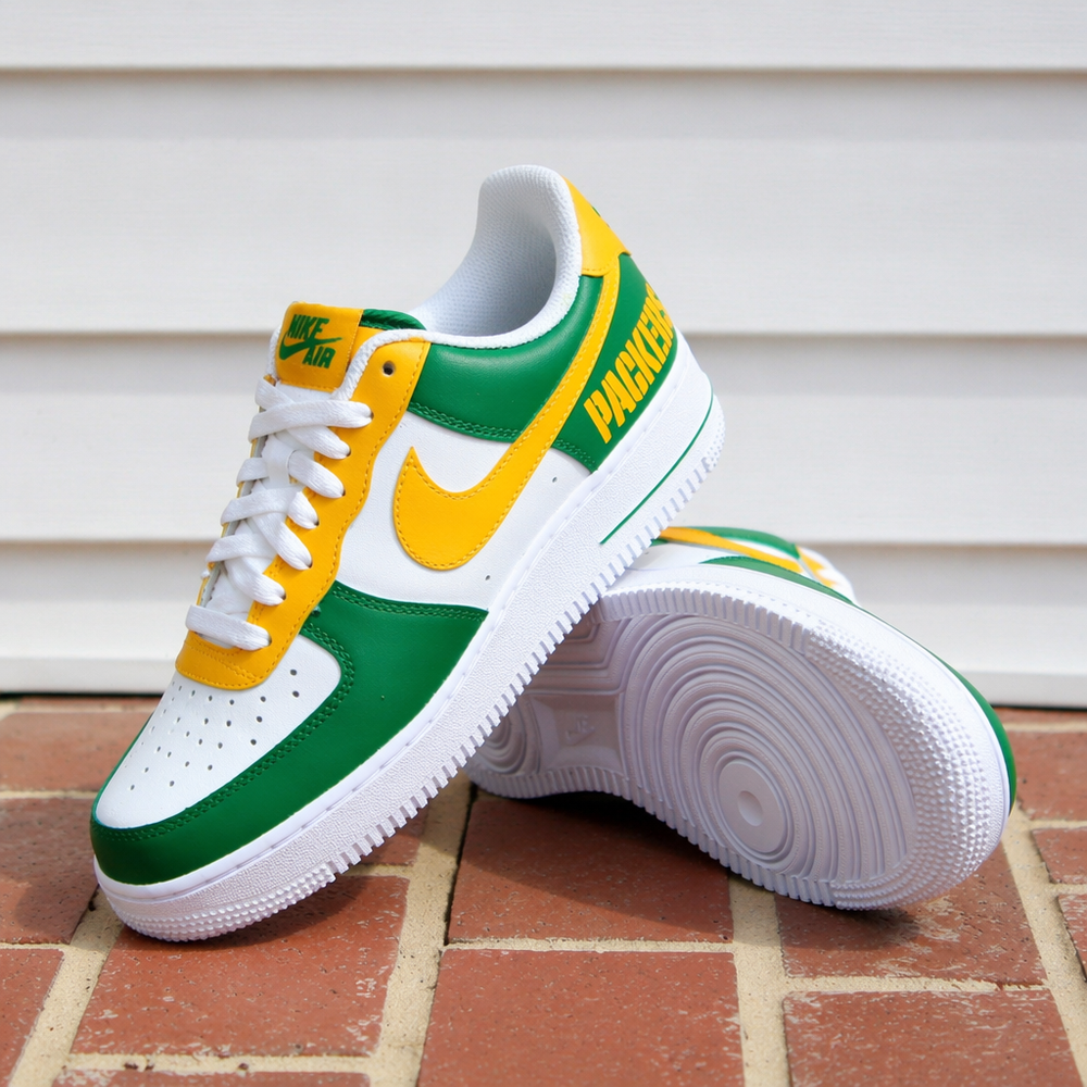 Custom Hand Painted Packers Air Force 1 Sneakers