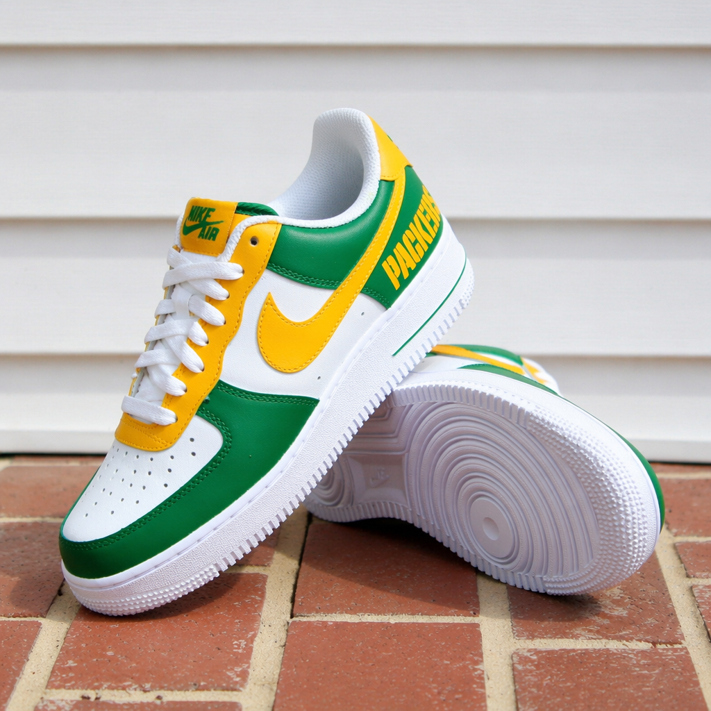 Custom Hand Painted Packers Air Force 1 Sneakers