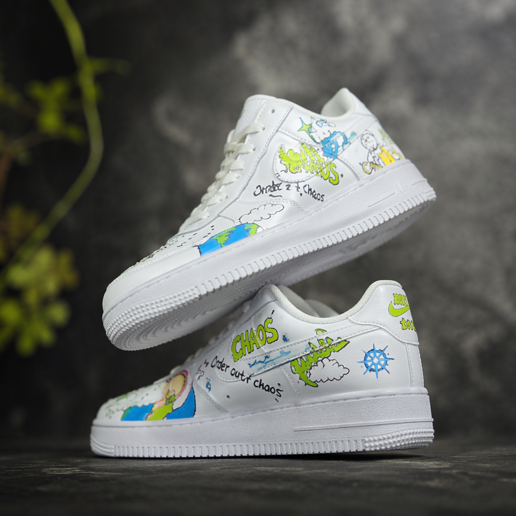 Hand Painted Custom Rick & Morty Air Force 1 Sneakers