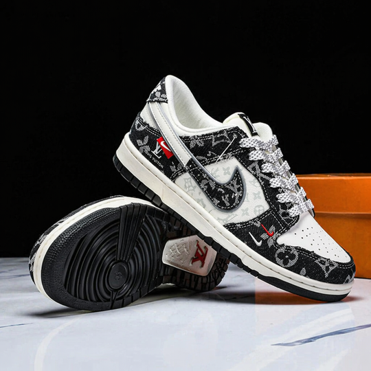 Custom Hand Painted Monogram Dunk Low Sneakers