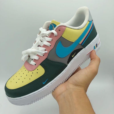 Gray Purple Yellow _ Air Force One Custom