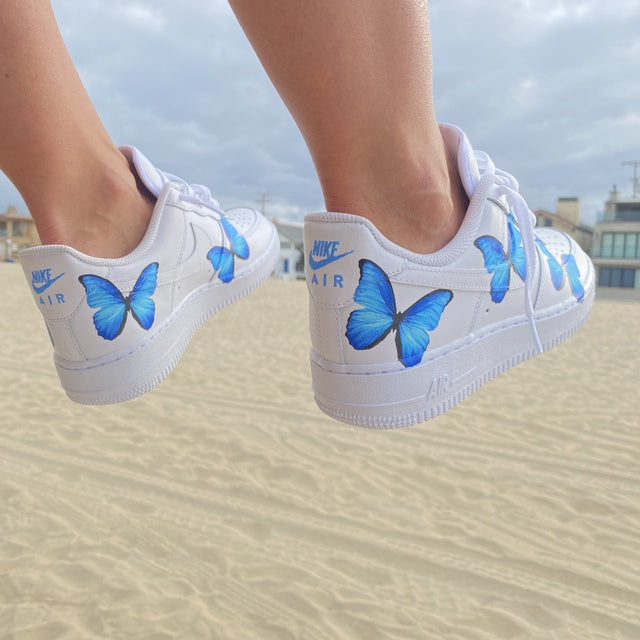 Custom Air Force 1 Blue Butterfly