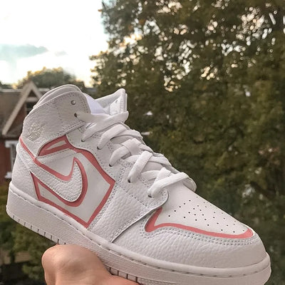 Custom Air Jordan 1 Pink Double Line