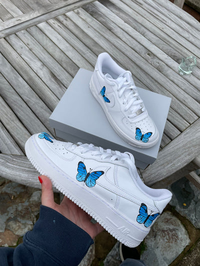 Custom Air Force 1 Blue Butterfly