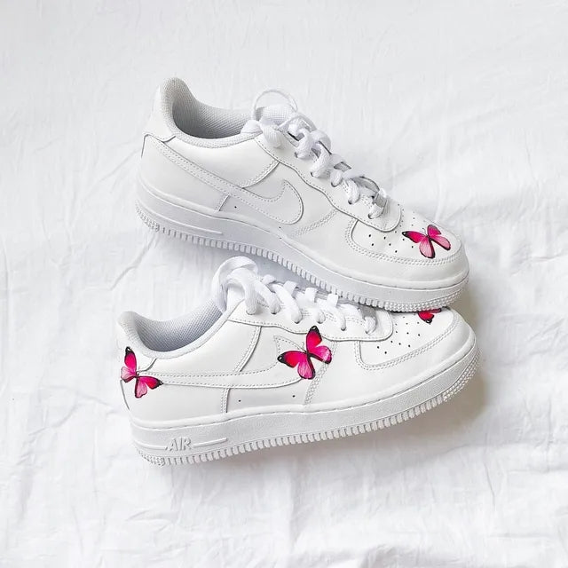 Custom Air Force 1 Rose butterfly