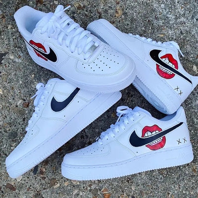 Custom Air Force 1 Red Lips Grr