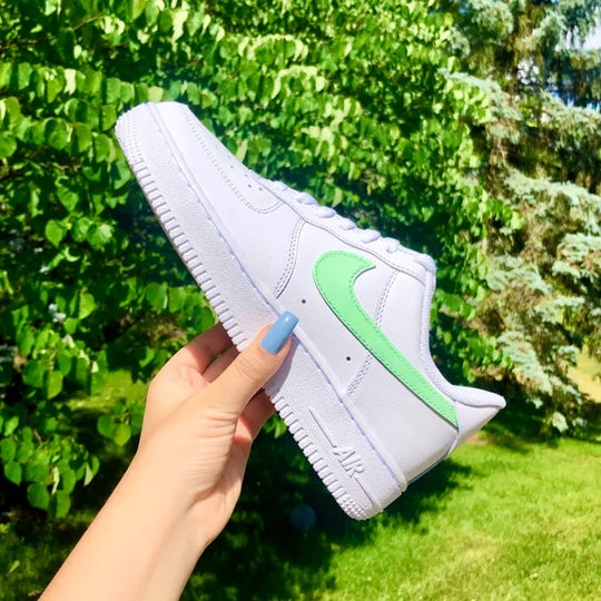 Custom Air Force 1 Minty Pastel 💚