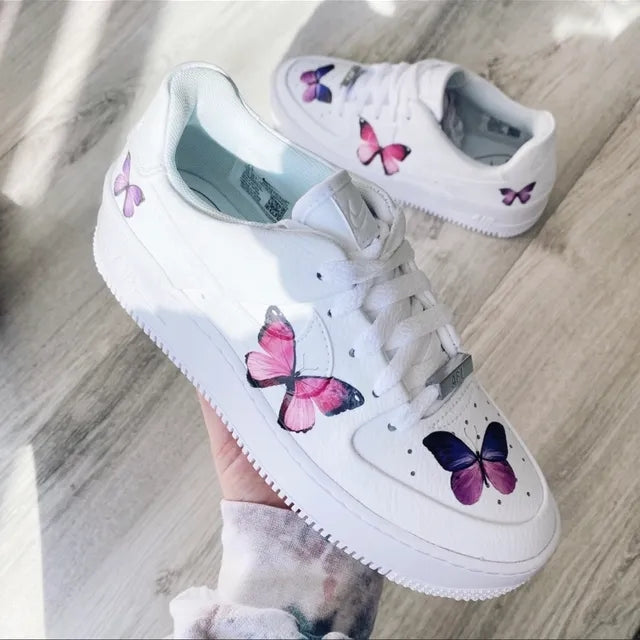 Custom Air Force 1 low Sage Butterfly