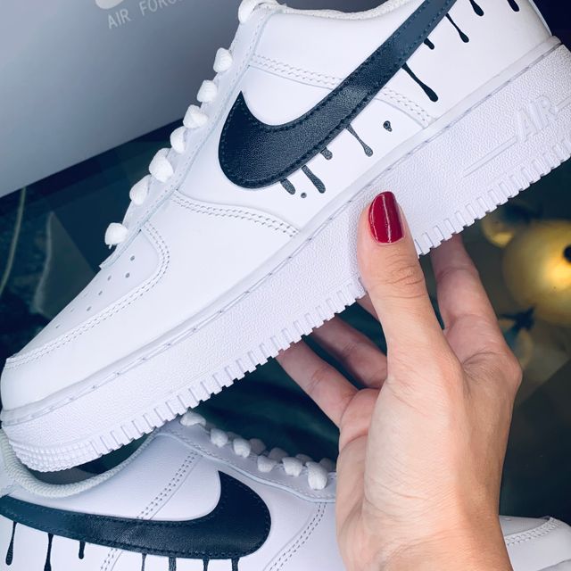 Custom Air Force 1 Drip & Fade Forces