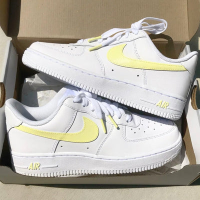 Custom Air Force 1's Pastel Yellow