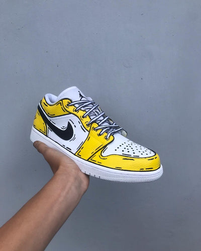 Custom Air Jordan 1 Cartoon Yellow