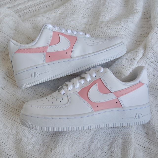 Light Pink Offset Color Block Air Force 1's