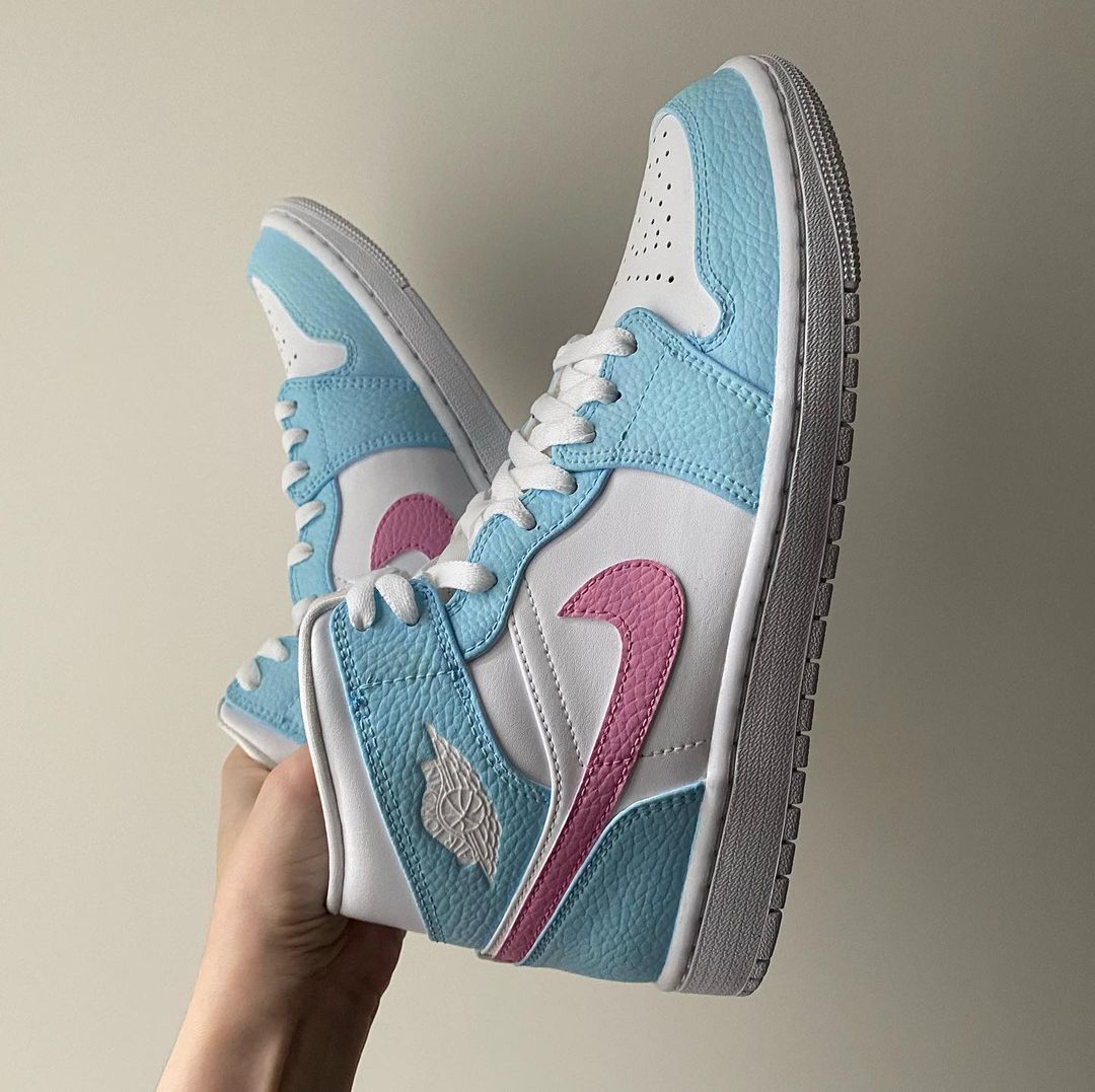 Custom Air Force 1 pink blue