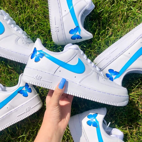 Custom Air Force 1 Blue Butterfly 🦋✨