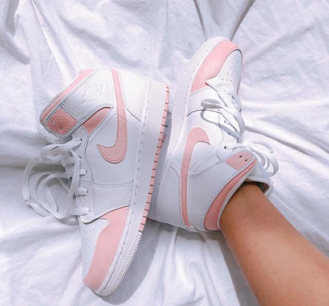 Custom Air Jordan 1 Swoosh Pastel Pink