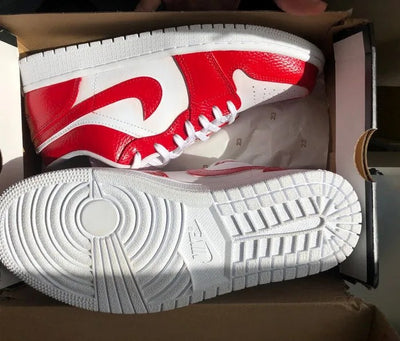 Red White Air Jordan 1 Low Custom