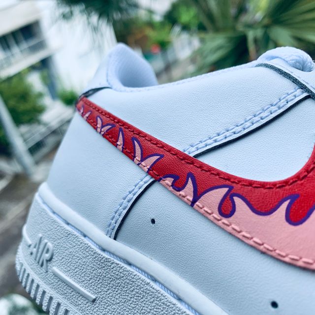 Custom Air Force 1 Flamming Hot