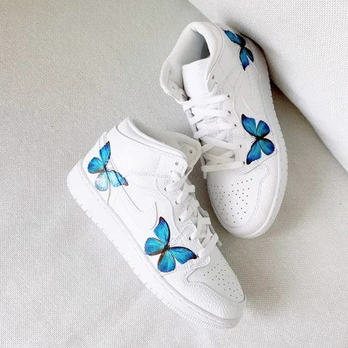 Blue Butterfly Air Jordan 1 Custom