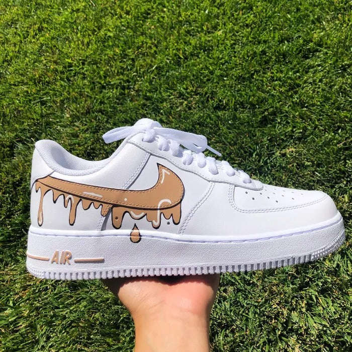 Custom Air Force 1 Tan Drip