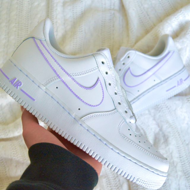 Purple Outline Air Force 1