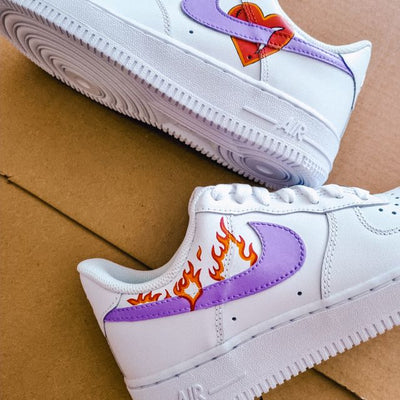 Custom Air Force 1 Heart&Flame