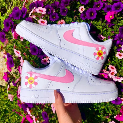 Custom Air Force 1 Baby Pink Takashi Murakami 🌼💖