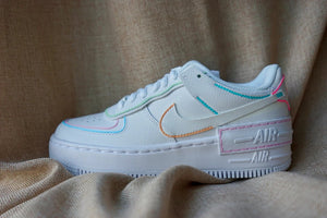 Custom Nike Air Force 1 Shadow Outline Rainbow