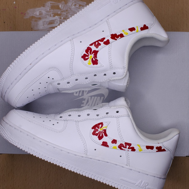 Custom Air Force 1 Hawaiian Hibiscus