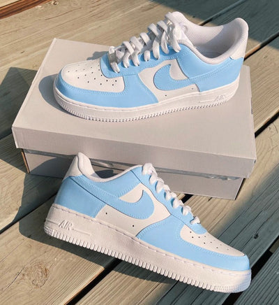 Custom Nike Air Force 1 Colorblock Baby Blue