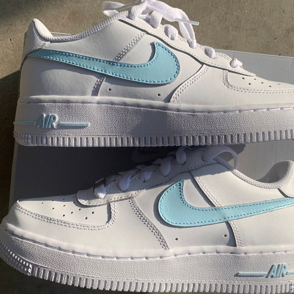 Custom Air Force 1's Pastel Blue