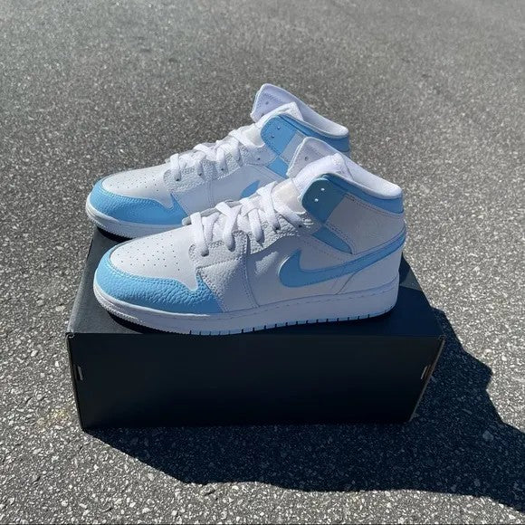 White Baby Blue Air Jordan 1 Custom