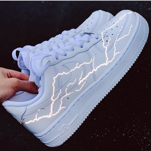 Reflective Lightning Custom Nike Air Force 1