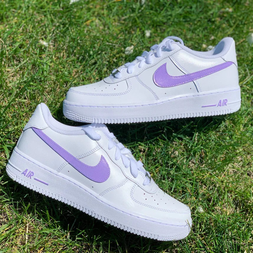 Nike Air Force 1 Custom Shoes Lilac Purple
