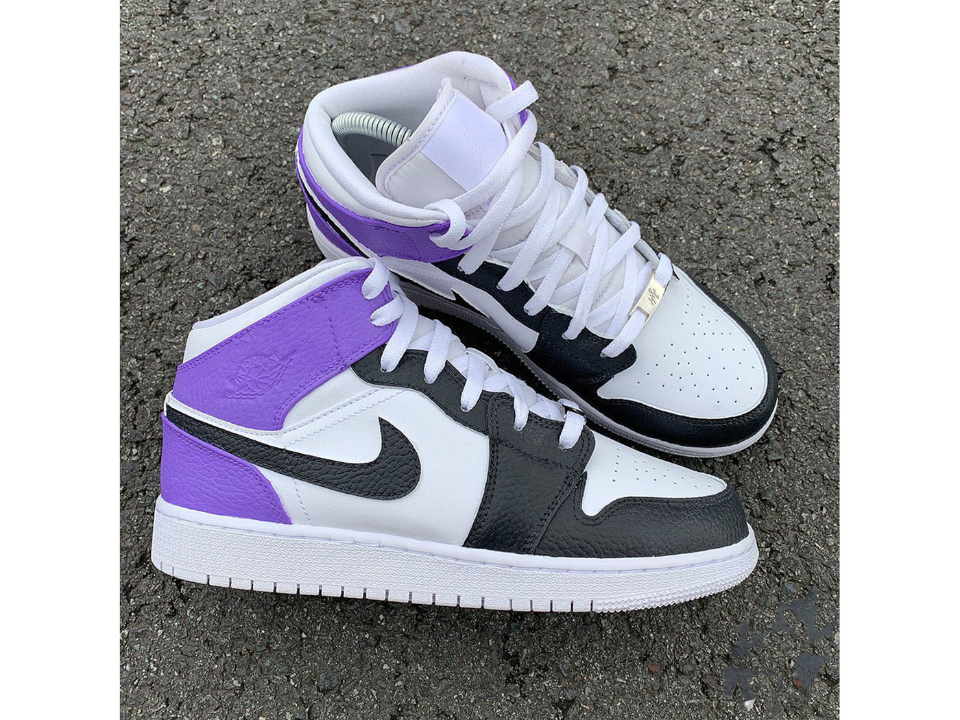 Black Purple Jordan 1Custom