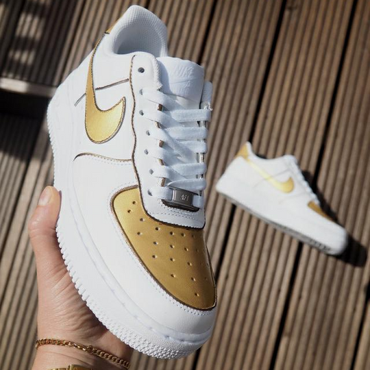 Custom Air Force 1 Metallic Gold Bronze