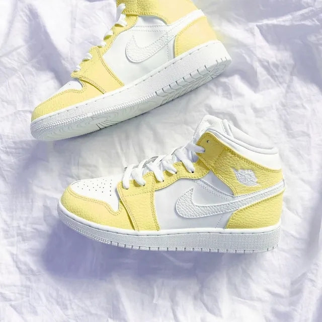 Custom Air Jordan 1 Mid Yellow