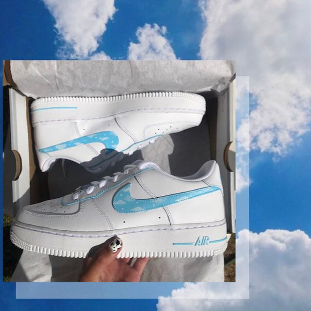 Baby blue cloud Air Force 1’s