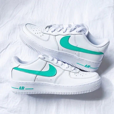 Custom Air Force 1 Mint Swoosh