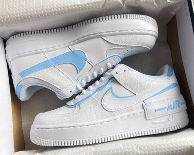 Custom Nike Air Force 1 Shadow Colors Baby Blue