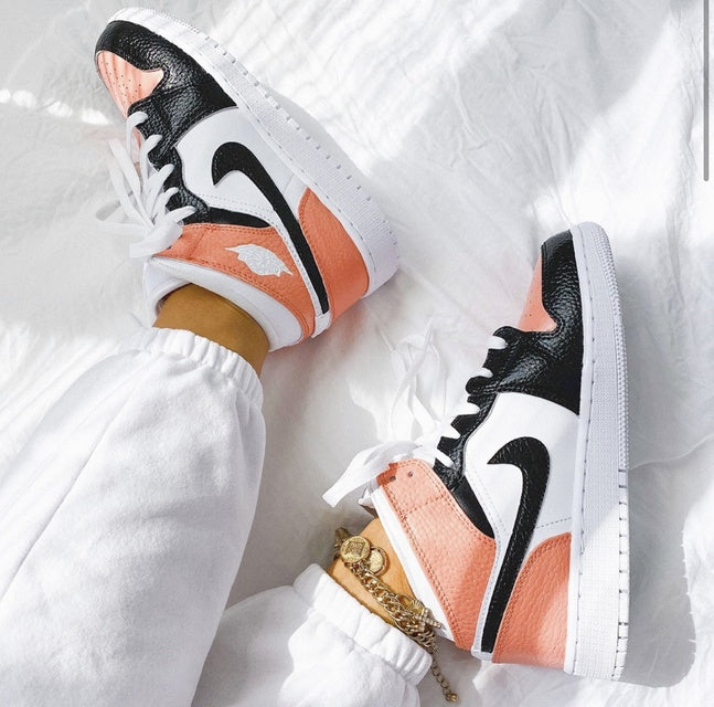 Custom Air Jordan 1 Rust Pink Painted Sneakers