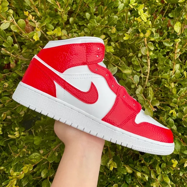 Custom Air Jordan 1 Red Colorblock ❤️