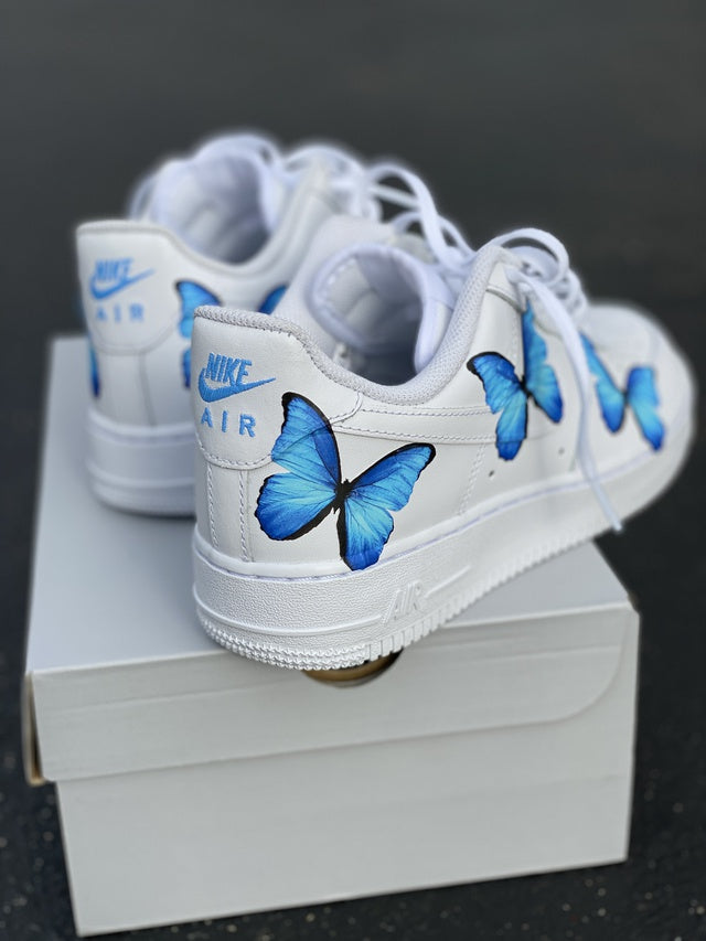 Custom Air Force 1 Blue Butterfly