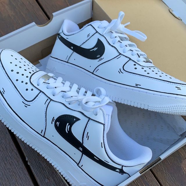 Nike Air Force 1 Cartoon Black/White custom