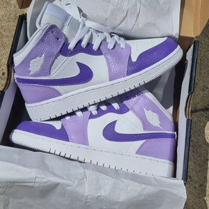 Lilac Lavender Purple Air Jordan 1 Low Custom