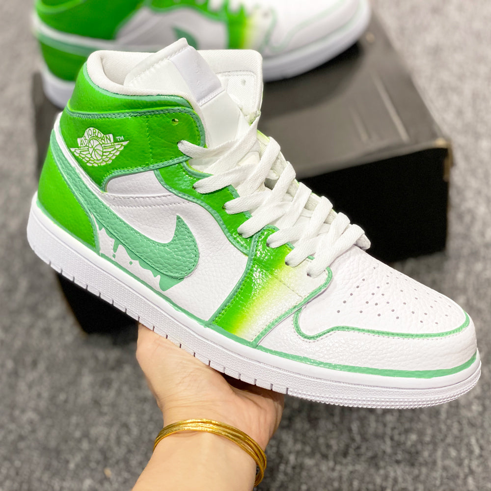 MINT GREEN DRIP AIR JORDAN 1 CUSTOM