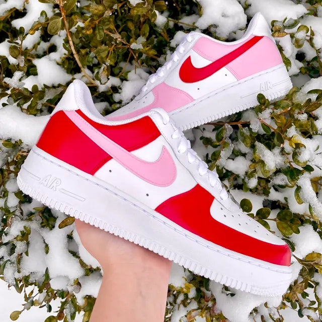 Custom Air Force 1 Valentines Mismatched Colorblock ❤️💕