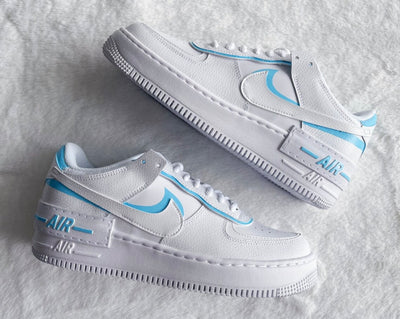 Custom Nike Air Force 1 Shadow Colors Baby Blue