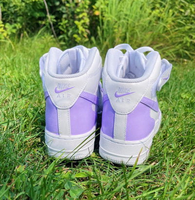 Lilac Custom Nike Air Force 1 Mid Light Purple