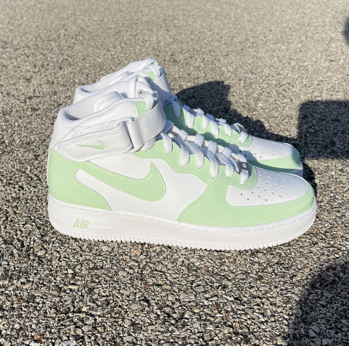 Sage Green Nike Air Force 1 Mid – Lilaccustom