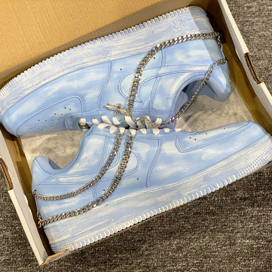 BLUE TIE DYE AIR FORCE 1 CUSTOM